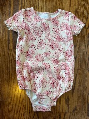 SweetHoney Pink Floral Ribbed One-Piece